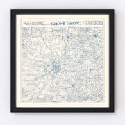 Tarrant County Vintage Map 1925