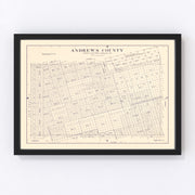 Andrews County Vintage Map 1925