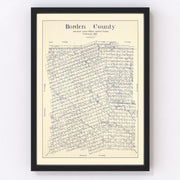 Borden County Vintage Map 1922