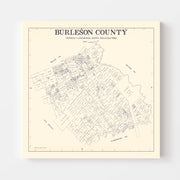 map of Burleson Coun