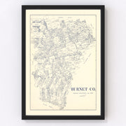 Burnet County Vintage Map 1924