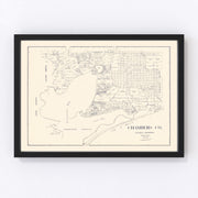 Chambers County Vintage Map 1922