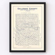 Childress County Vintage Map 1921