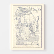 map of Clay County