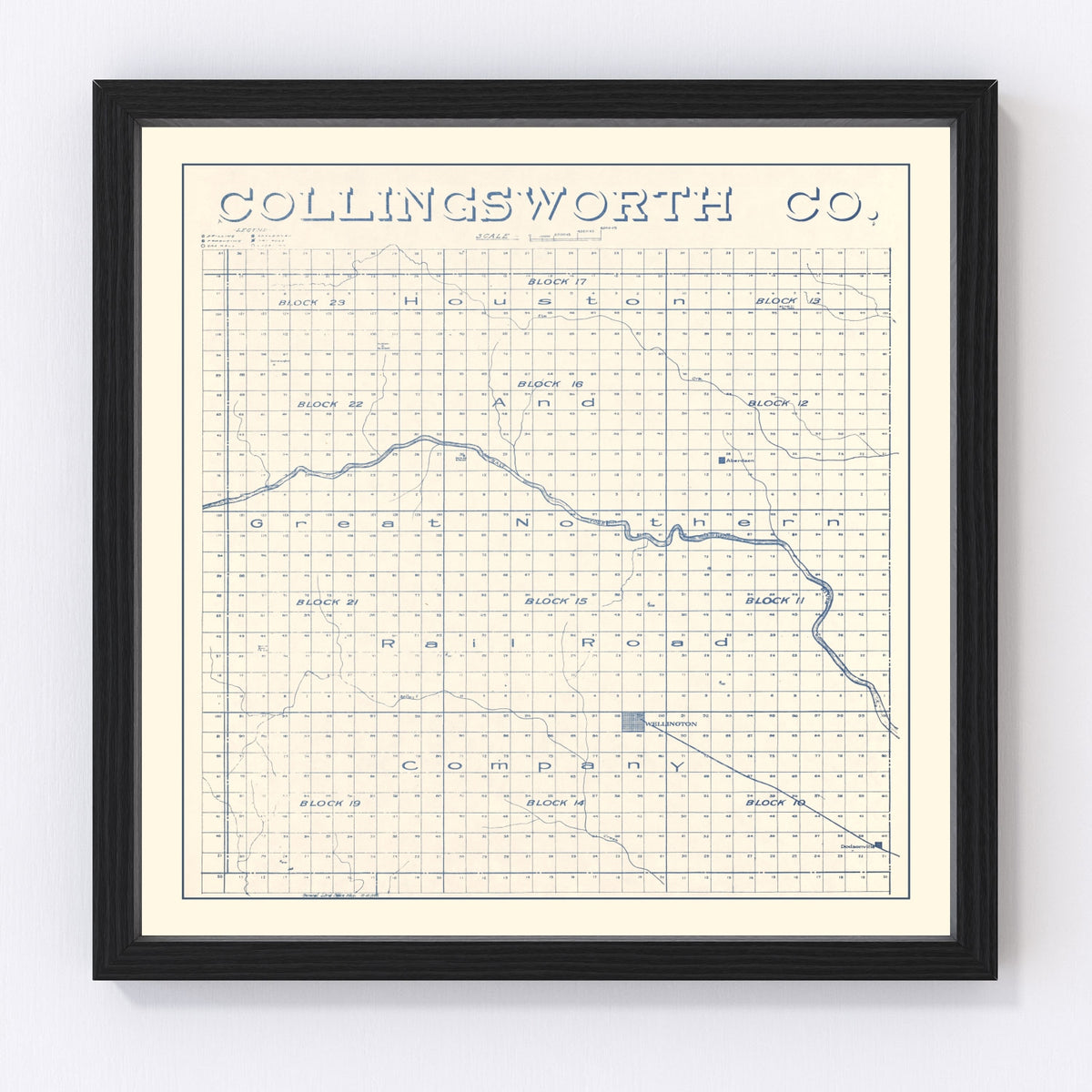 Collingsworth County Vintage Map 1926