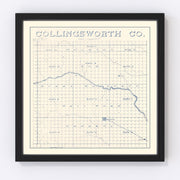 Collingsworth County Vintage Map 1926