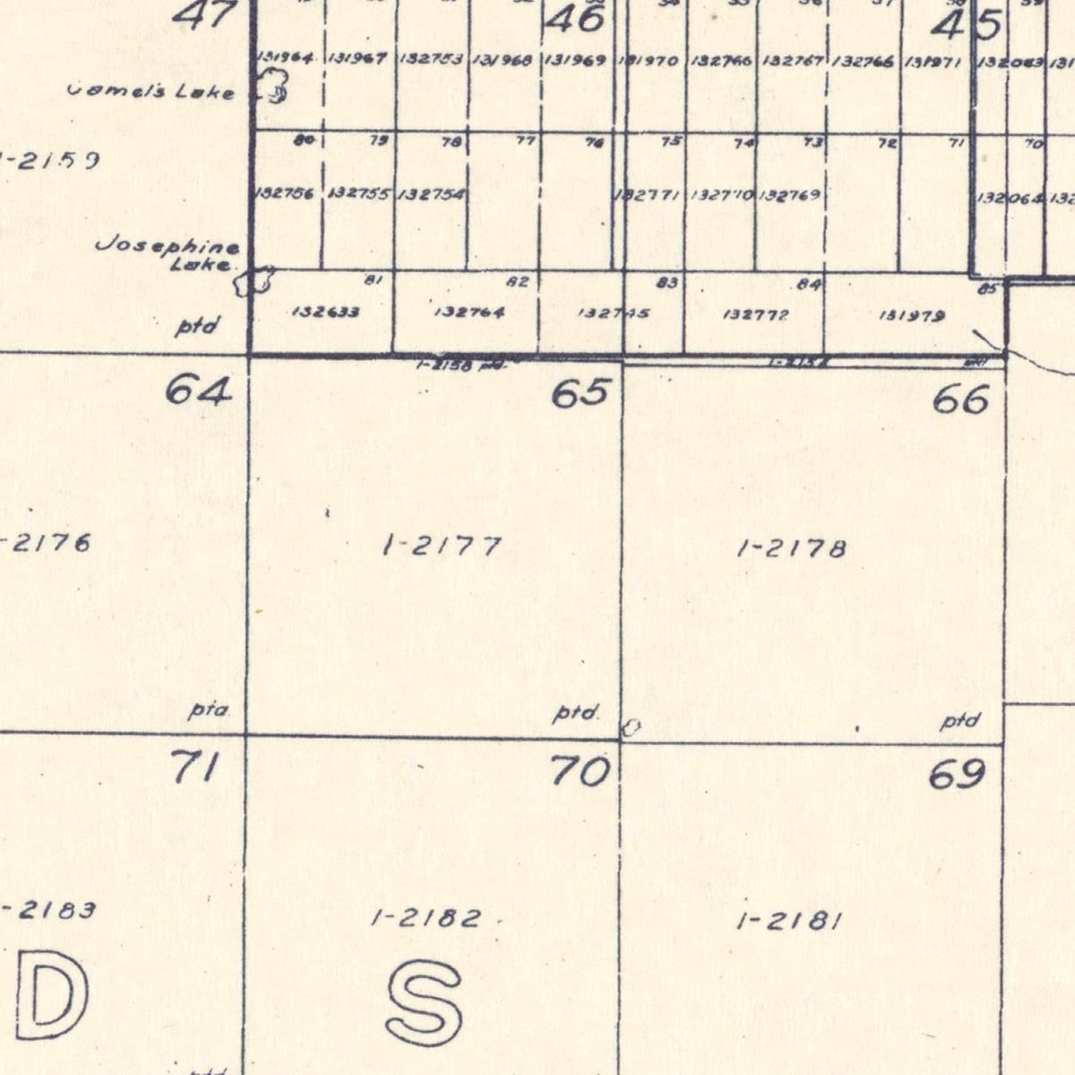 Restored historic details from the 1926 county map of Dallam County, Texas
