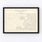 Dallam County Vintage Map 1926