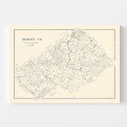 map of DeWitt County