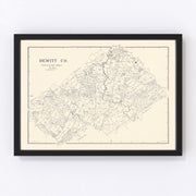 DeWitt County Vintage Map 1920
