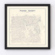 Fisher County Vintage Map 1921