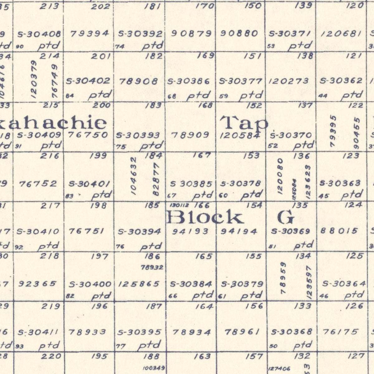 Restored historic details from the 1922 county map of Gaines County, Texas