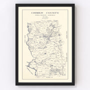 Grimes County Vintage Map 1922