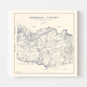 map of Harrison Coun