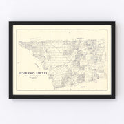 Henderson County Vintage Map 1922
