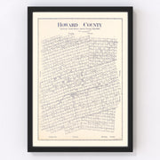 Howard County Vintage Map 1922