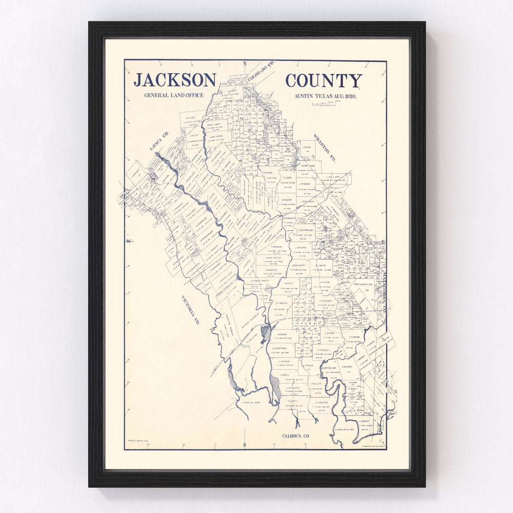 Jackson County Vintage Map 1920