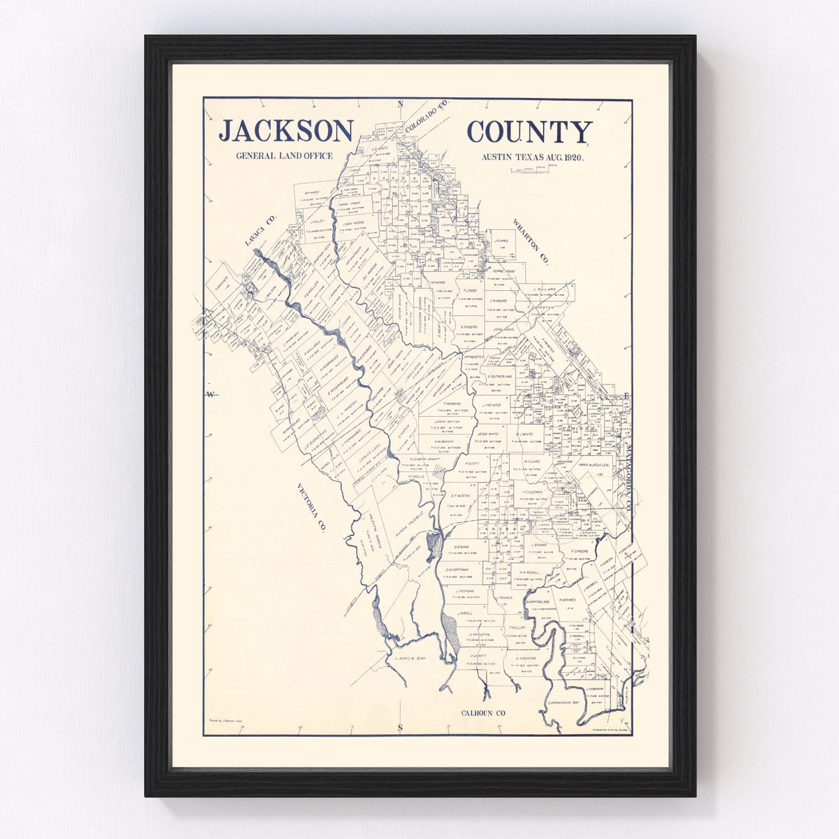 Jackson County Vintage Map 1920