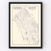 Jackson County Vintage Map 1920