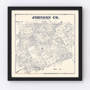 Johnson County Vintage Map 1927