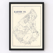Karnes County Vintage Map 1921