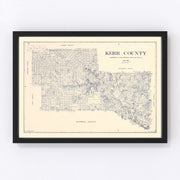 Kerr County Vintage Map 1923