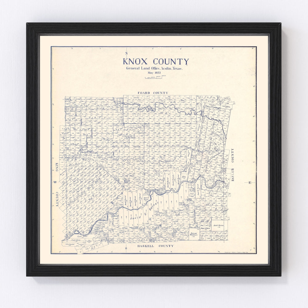 Knox County Vintage Map 1923
