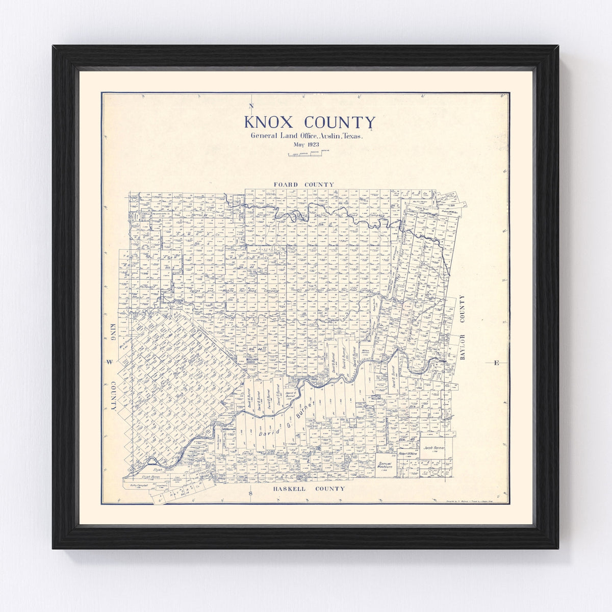 Knox County Vintage Map 1923