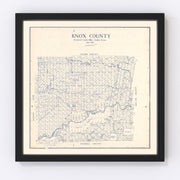 Knox County Vintage Map 1923