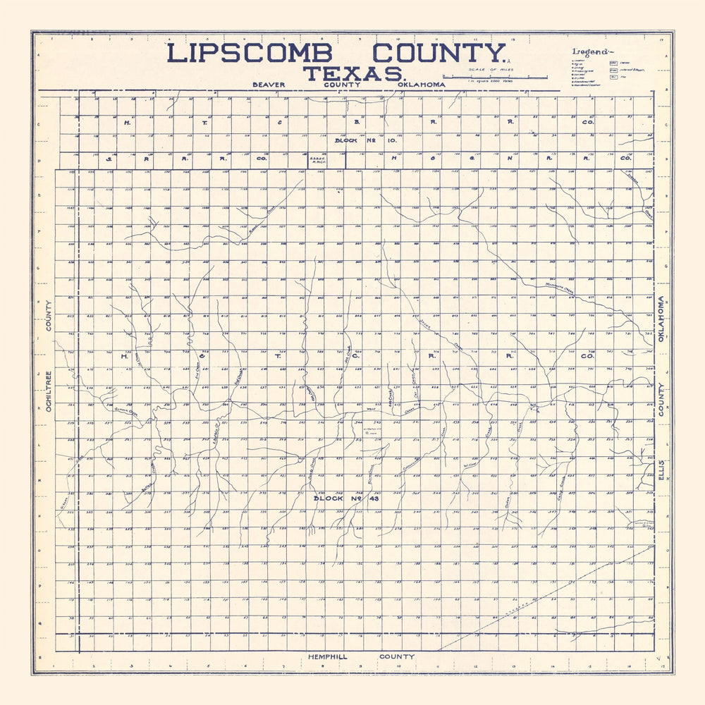 Vintage Map of Limestone County, Texas 1927 print style example