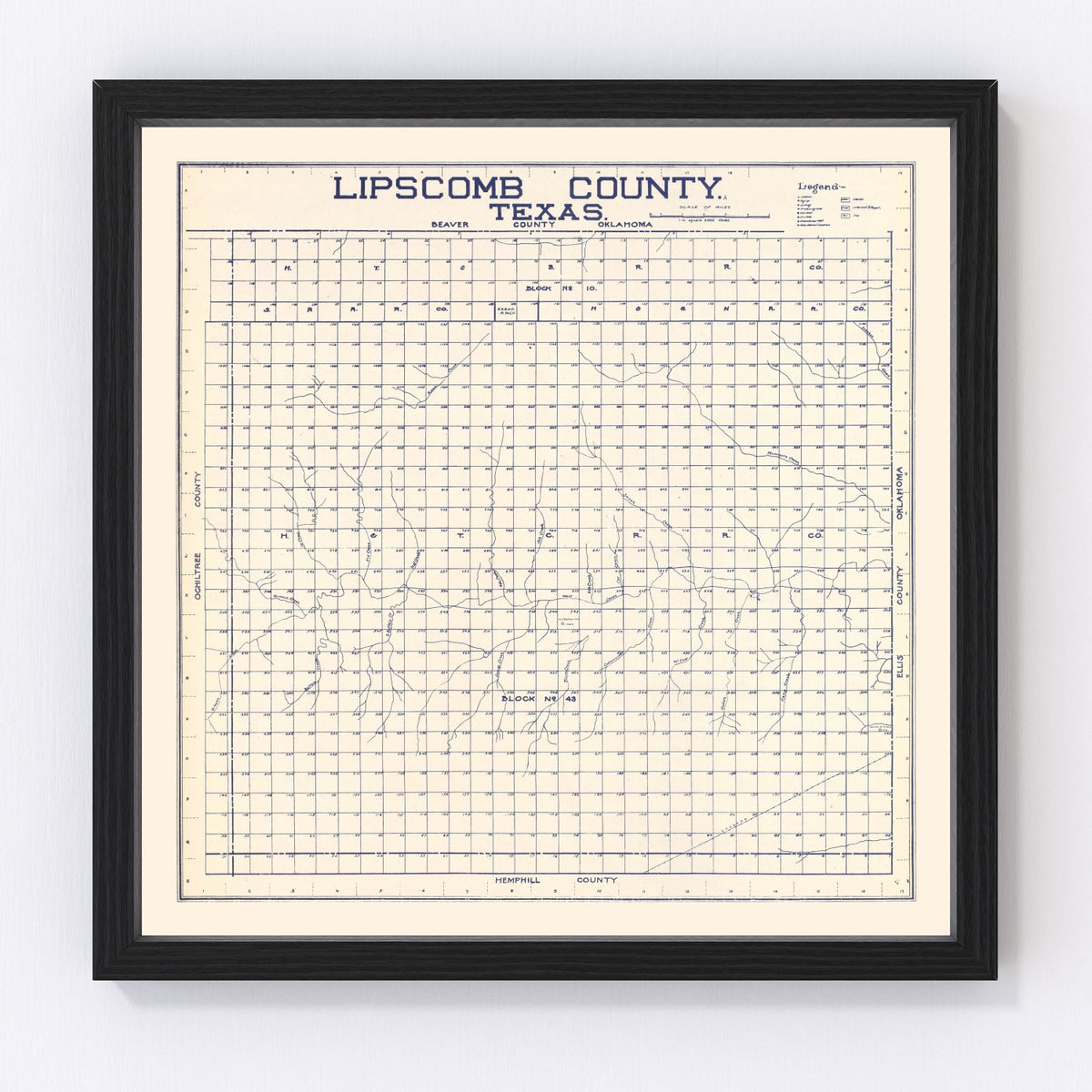Limestone County Vintage Map 1927