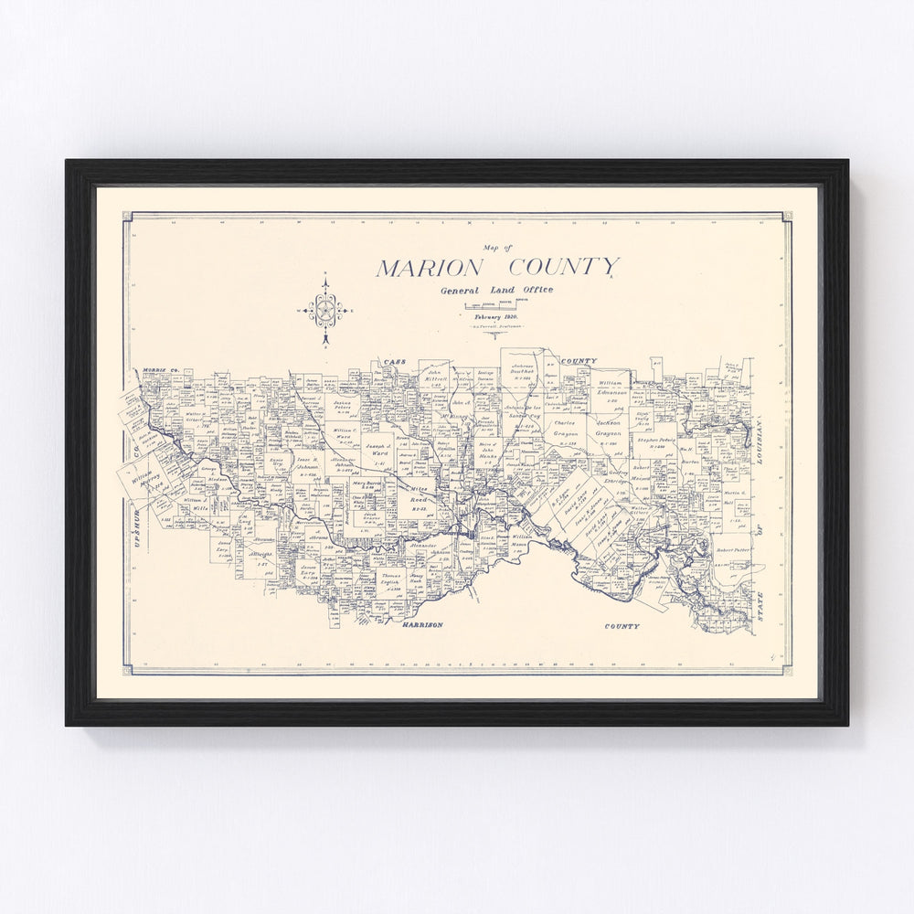 Marion County Vintage Map 1920