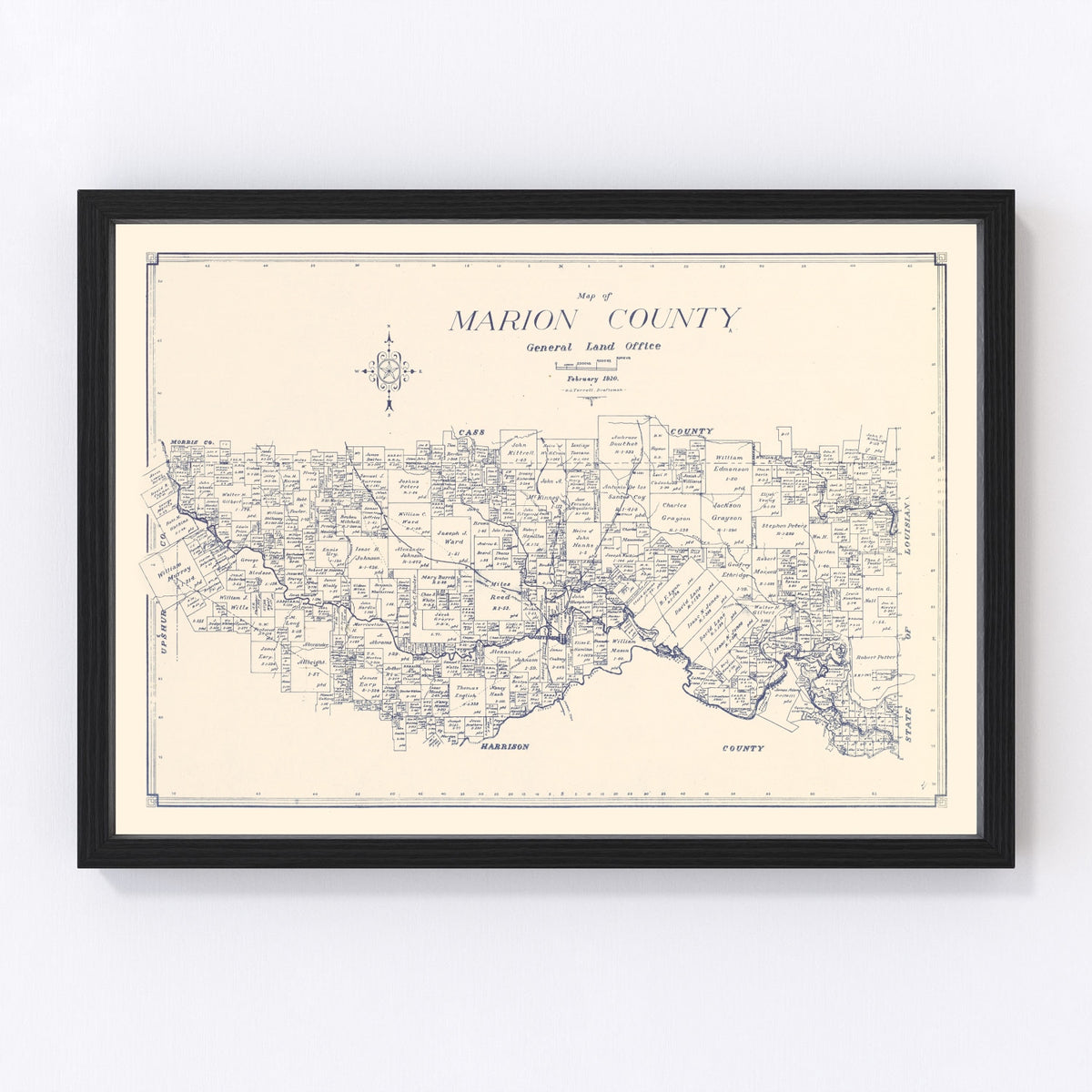 Marion County Vintage Map 1920