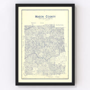 Mason County Vintage Map 1921