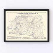 Matagorda County Vintage Map 1920