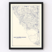 Maverick County Vintage Map 1927