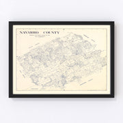 Navarro County Vintage Map 1924