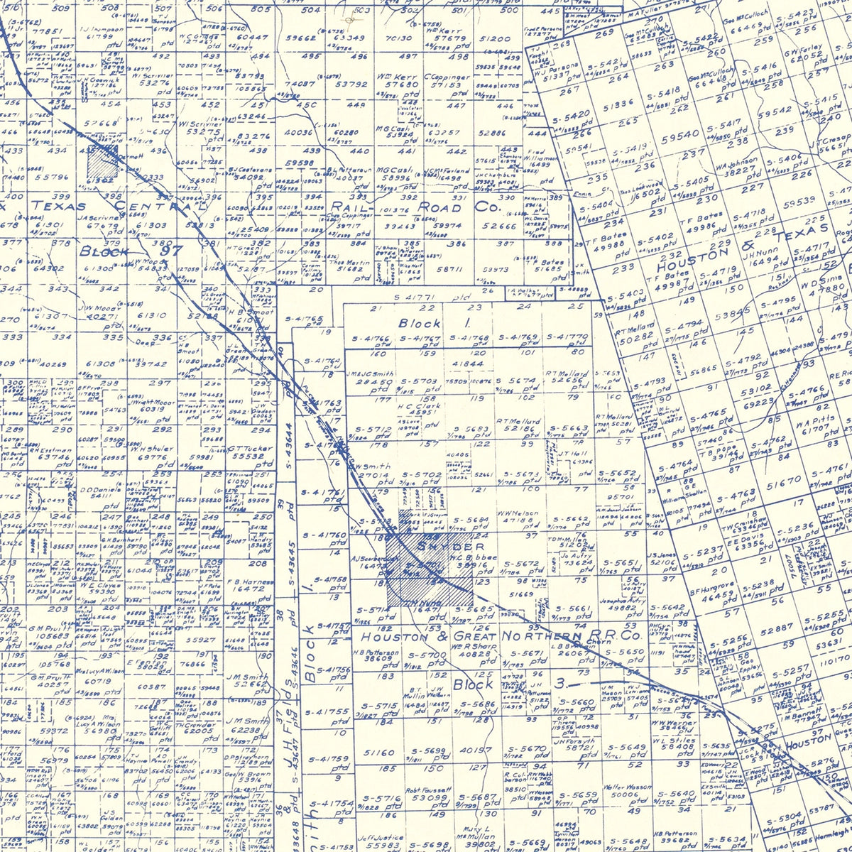 Restored historic details from the 1921 county map of Scurry County, Texas