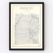 Shackelford County Vintage Map 1920