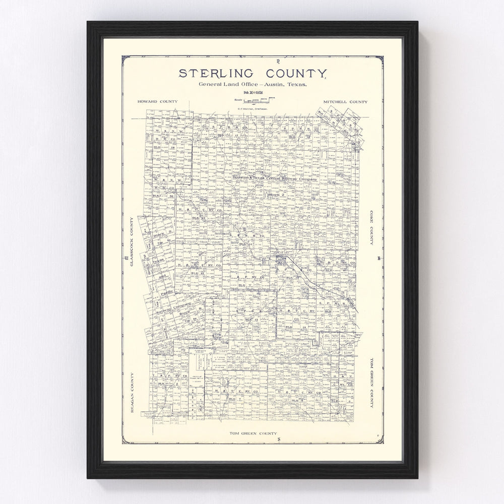 Sterling County Vintage Map 1926