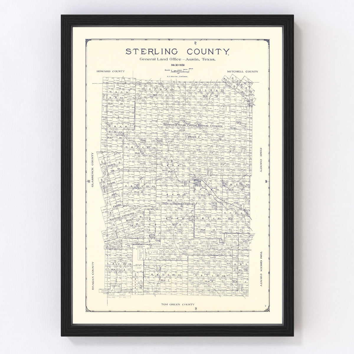 Sterling County Vintage Map 1926