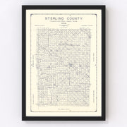 Sterling County Vintage Map 1926