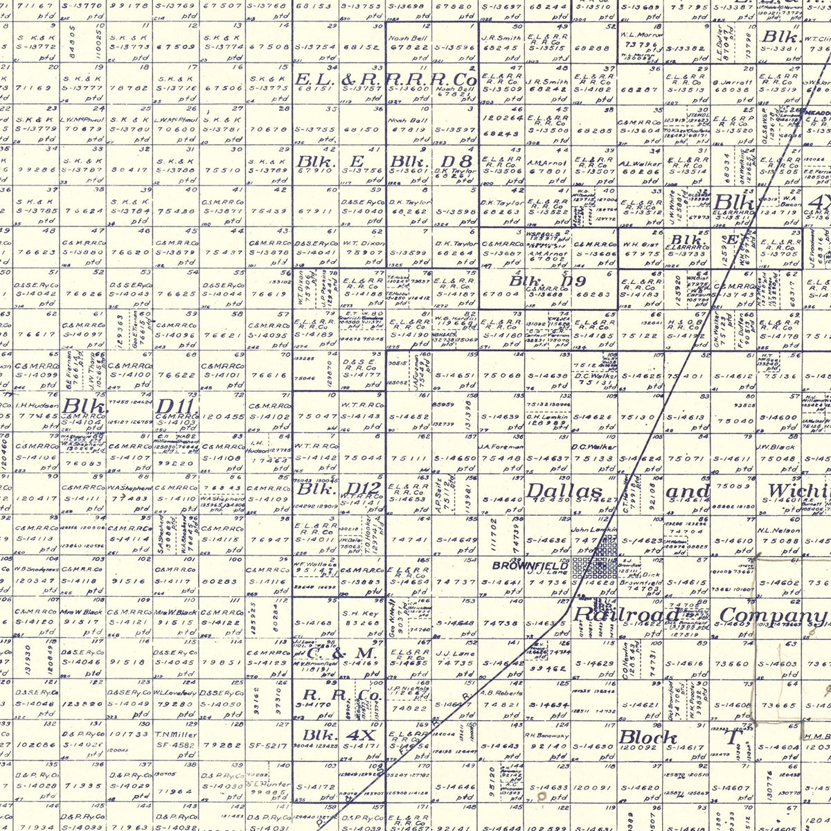 Restored historic details from the 1926 county map of Terry County, Texas