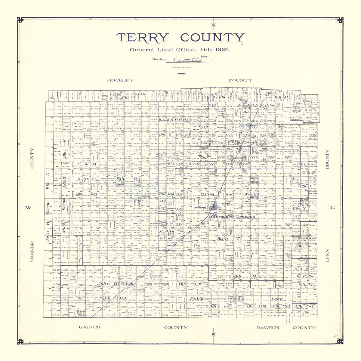 Preview of Vintage Map of Terry County, Texas 1926