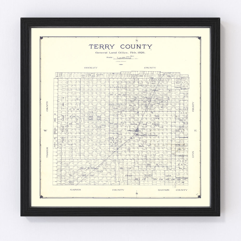 Terry County Vintage Map 1926