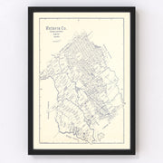 Victoria County Vintage Map 1921