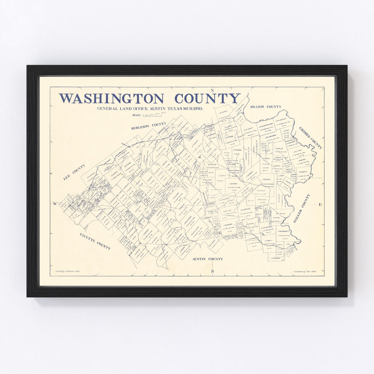 Washington County Vintage Map 1920