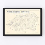 Washington County Vintage Map 1920