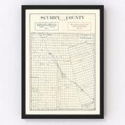 Scurry County Vintage Map 1923