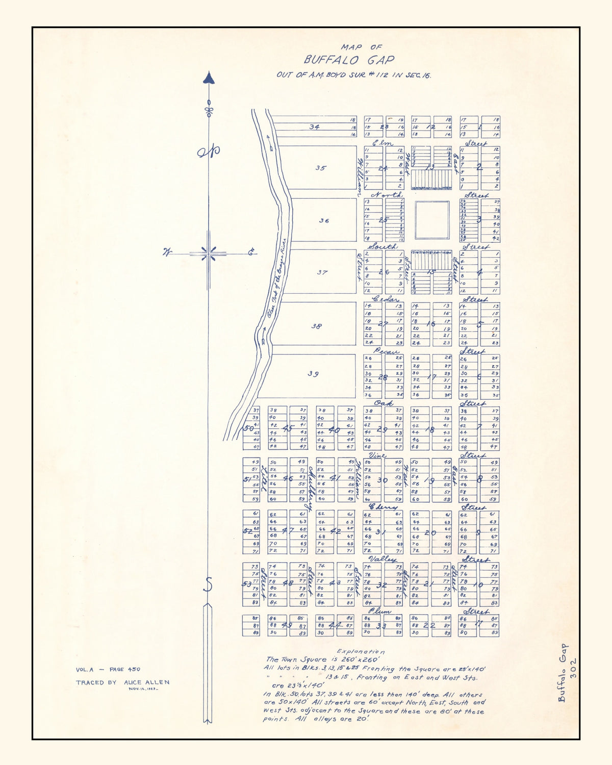 Preview of Vintage Map of Buffalo Gap, Texas 1929